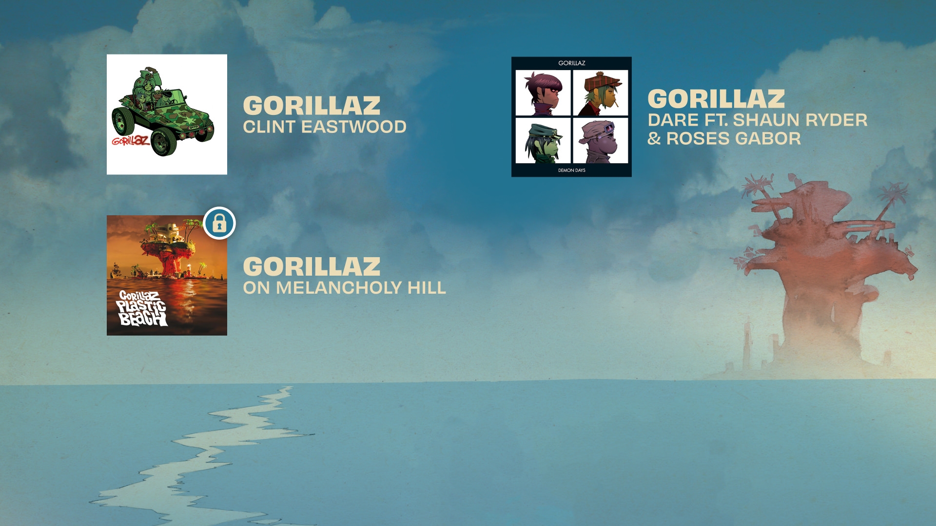 Pistas de improvisación de Gorillaz